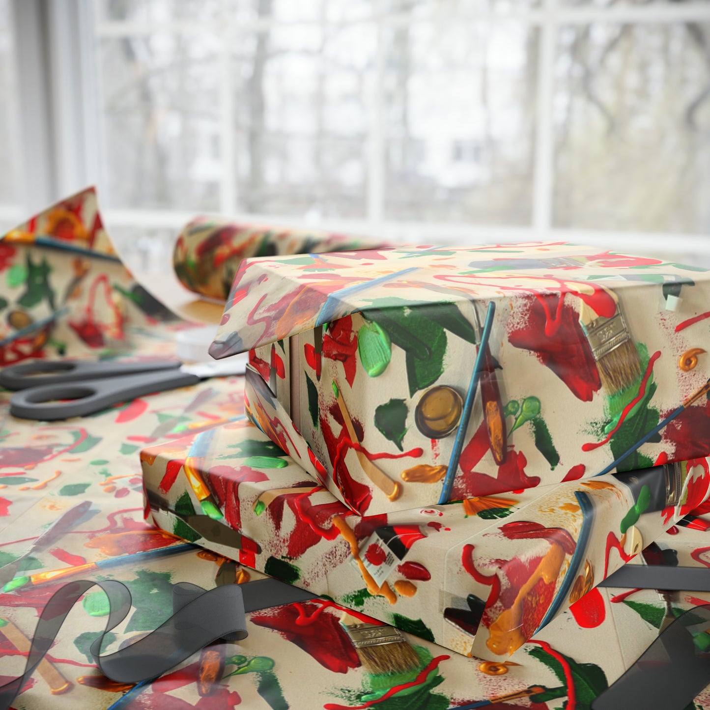 Art in Progress Christmas Wrapping Paper