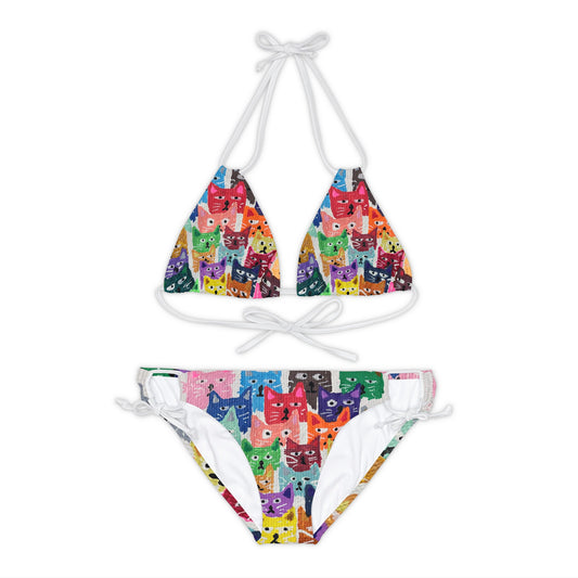 Strappy Kitty Kat Bikini Set