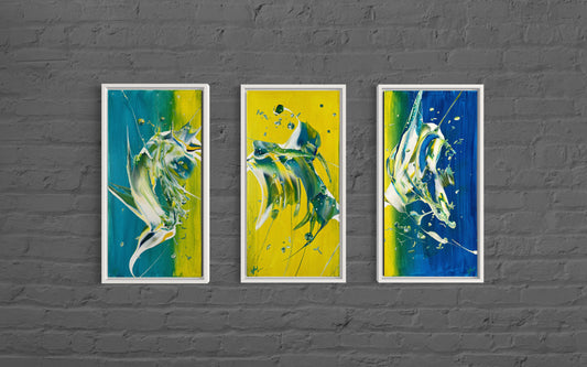 Angel triptych - 3 canvases 10x20 each