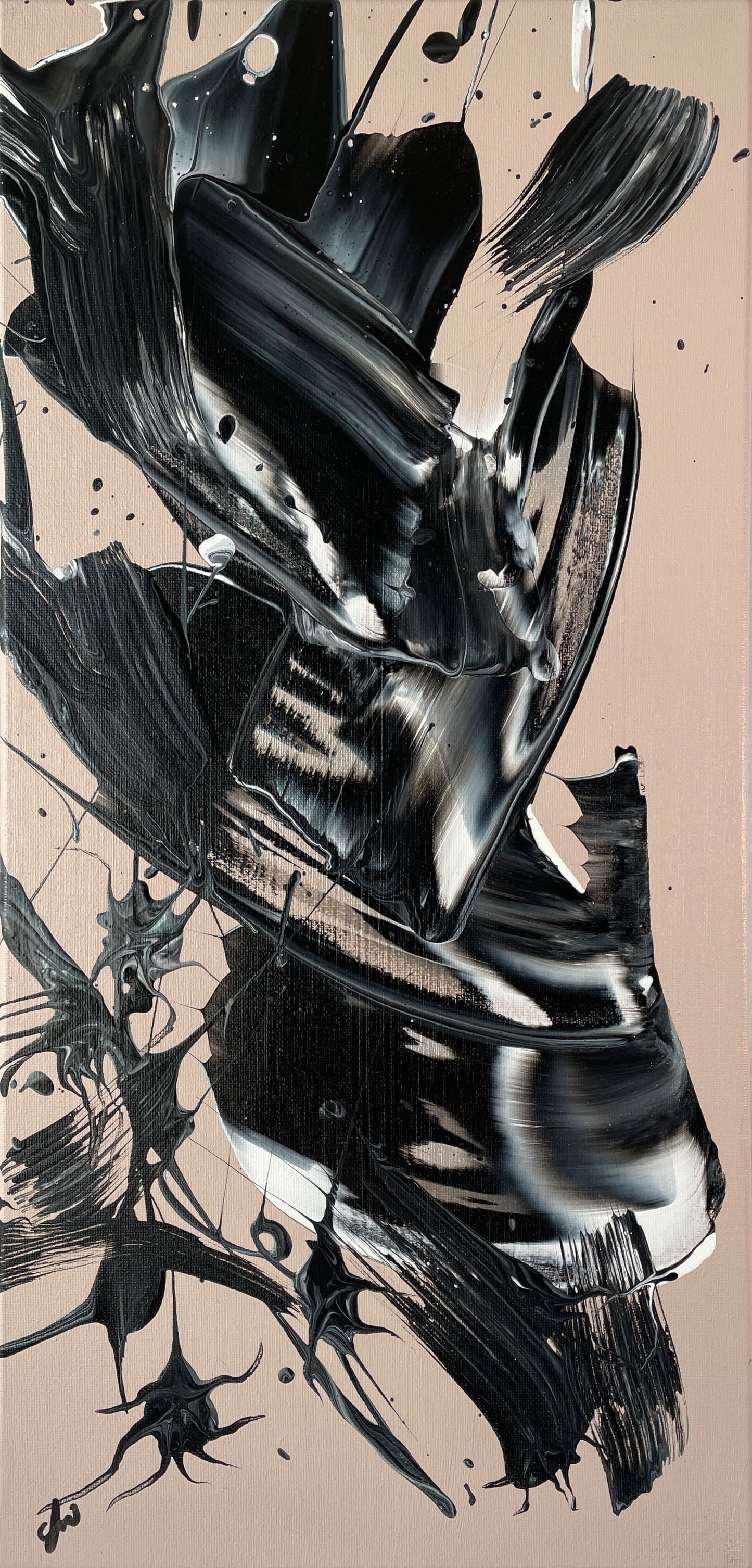 Freefall triptych - 3 canvases 10x20 each