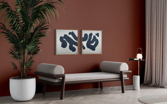 Emphasis diptych - 2 canvases 20x20 each